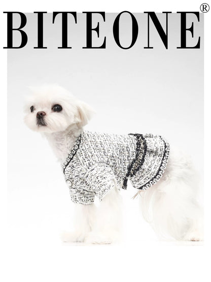 BITEONE: Ropa elegante de invierno para mascotas con forro de algodón peinado + lana texturizada